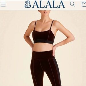 ALALA Brown Velvet Sports Bra New with Tags!  Size Medium
